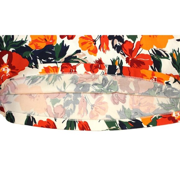 OSCAR by Oscar de la Renta Floral A-Line Stretchy Cotton Skirt - Picture 9 of 9